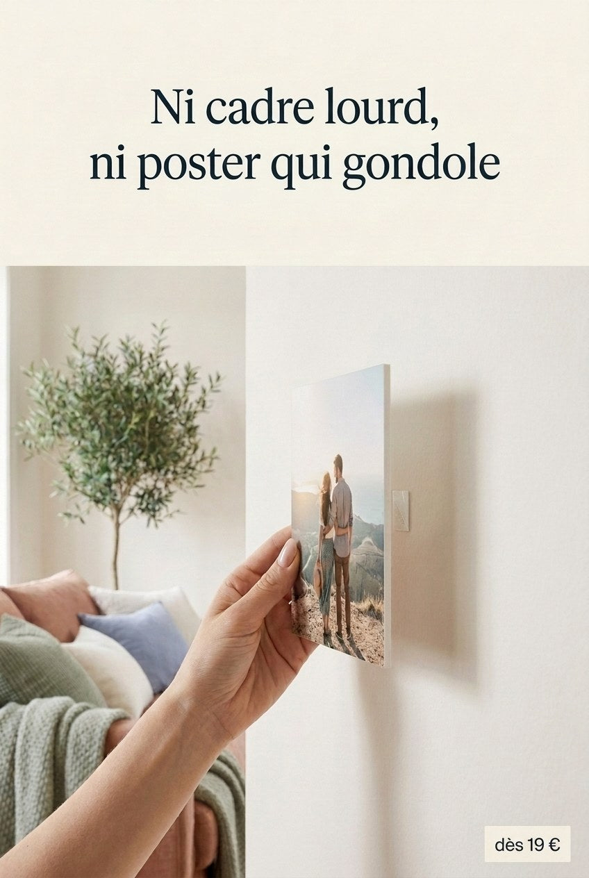 Tableau photo carton mousse léger, sans cadre ni verre