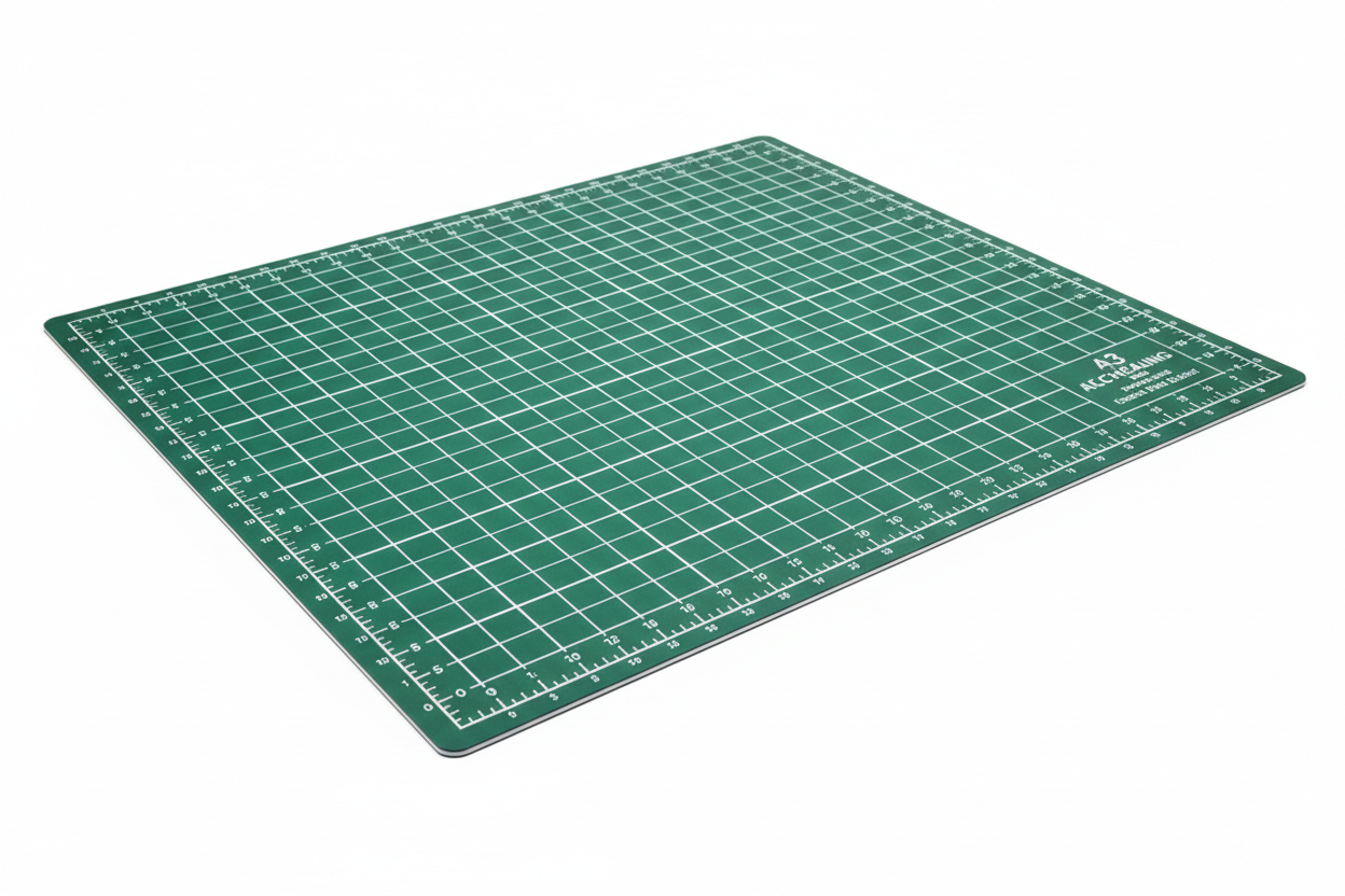 Tapis de coupe A3 vue détail grille de repérage - découpe précise carton mousse